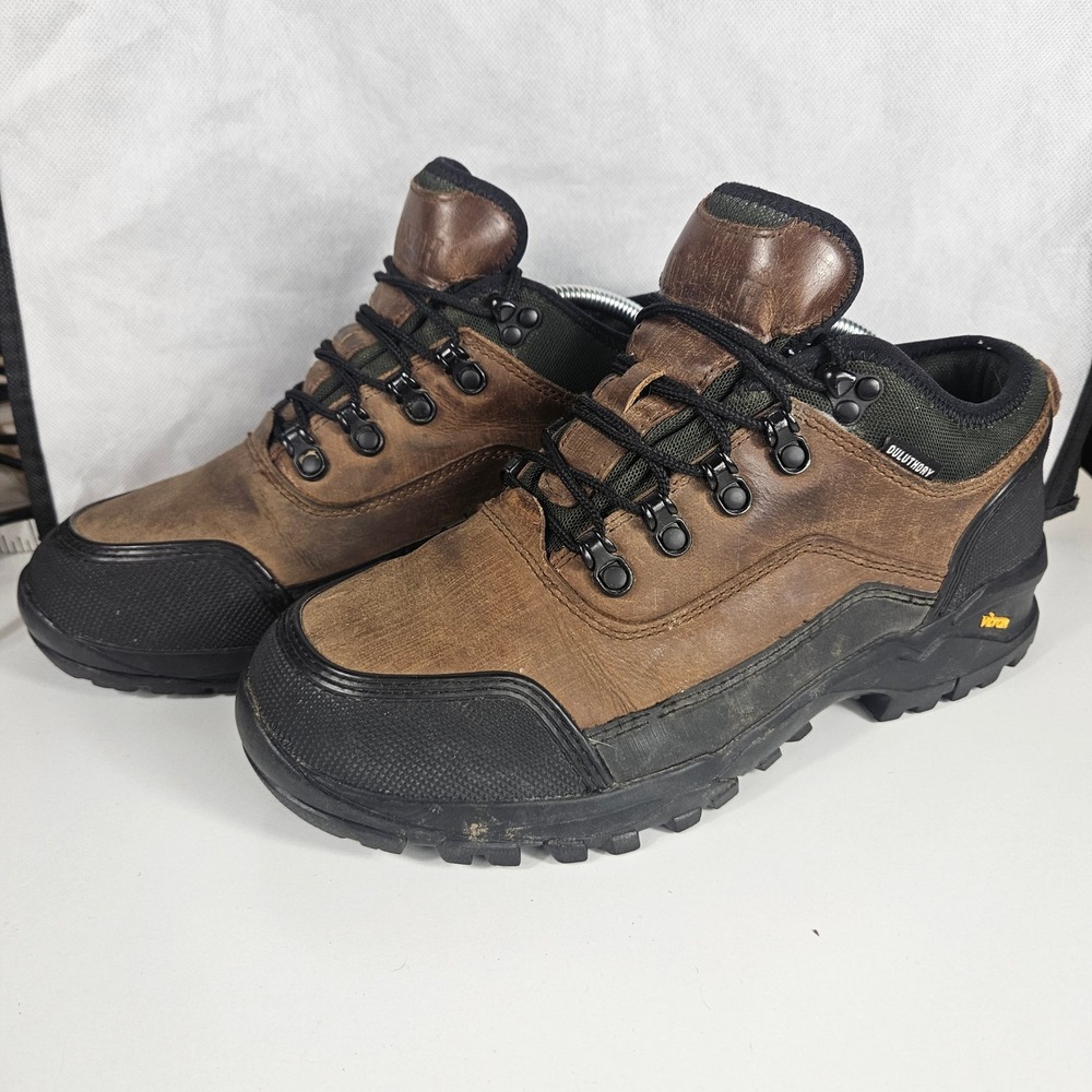 Duluth Trading Co Capstone Work Brown Leather Vibram Boots Shoes Mens 9M 41200